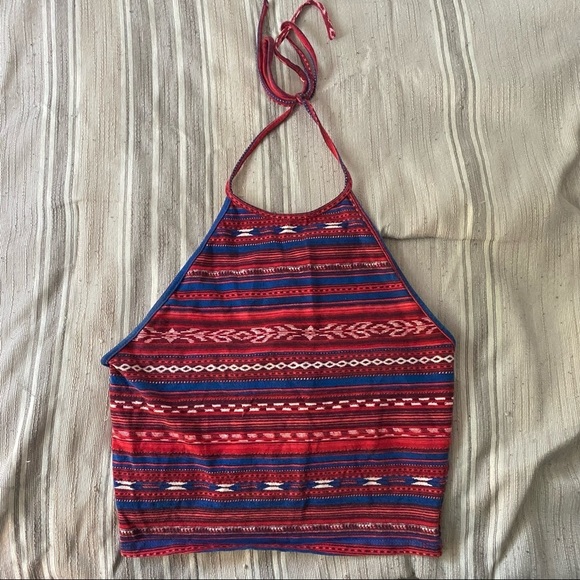 Forever 21 Tops - Forever 21 Crop Halter Tank Top, Tribal Pattern